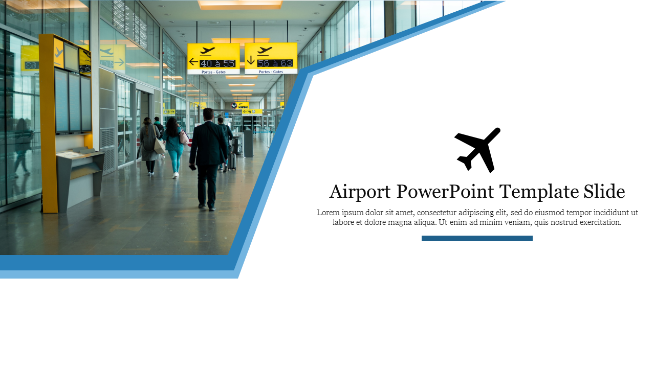 Airport PowerPoint Template Slide